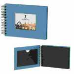 Fotoalbum Wire-O denim Passepartout 40x195x145mm, 40 Seiten,