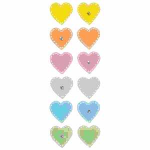 Sticker Bunte Herzen Rössler 4014970406119