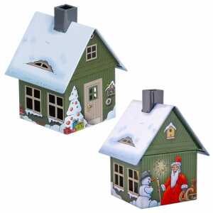 Räucherhaus aus Metall Weihnachtsmotiv
