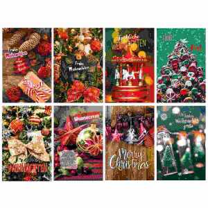 Glückwunschkarten 100er Weihnachten, 8fach sortiert 4017703041144