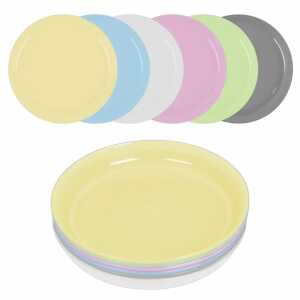 Teller Mehrweg D18,5cm PP pastellfarben 6er, HEKU