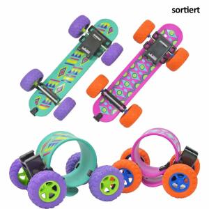 Snap Skateboard 20,5cm mit Rückzugsmotor sort orange, lila, mint, pink