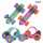 Snap Skateboard 20,5cm mit Rückzugsmotor sort orange, lila, mint, pink