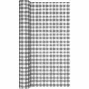 Tischläufer Karo grey 490x40cm, Home Fashion