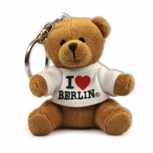 Schlüsselanhänger Plüschbär braun