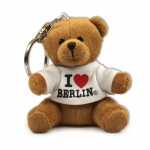 Schlüsselanhänger Plüschbär braun