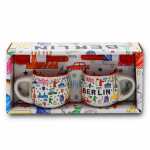 Tassen-Set Scribble Berlin weiß klein