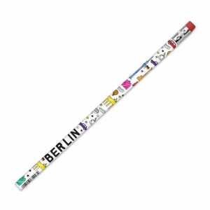 Bleistift Scribble Berlin weiß