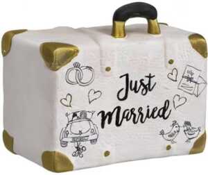 OOTB Spardose Reisekoffer Just married