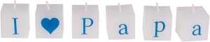 OOTB Kerzenblock mit Schrift I love Papa
