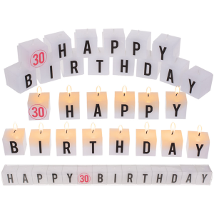 OOTB Kerzenblock mit Schrift Happy 30 Birthday