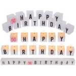 OOTB Kerzenblock mit Schrift Happy 50 Birthday