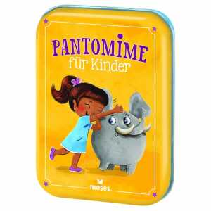 Kartenspiel Pantomime für Kinder Metalldose, ab 5 Jahren, mosesVerlag