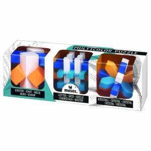 Geduldsspiele Multicolor Puzzle Holz 3er Set Be Clever! 3 Knobelspiele