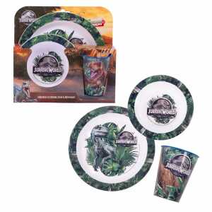 Frühstücks-Set 3teilig Jurassic World, aus PP, 24,5 x 24 x 6 cm