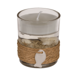 OOTB Gel-Wachskerze im Glas mit Sisal-Meeresdeko