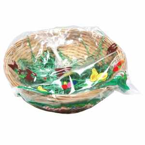 Bambuskorb mit Holzwolle 19cm 4045722135810