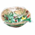 Bambuskorb mit Holzwolle 19cm 4045722135810