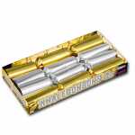 Knallbonbons 4er 22cm silber gold sort. Kat.F1