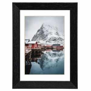 Holzrahmen Oslo schwarz 30x40cm FSC100%, hama