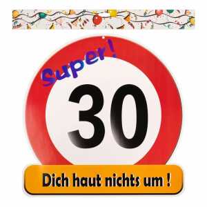 Riesenschild "Super! 30" D50cm FSC-Mix