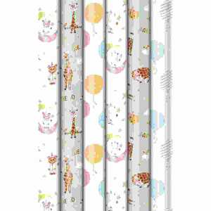 Geschenkpapier Baby 70cmx2m sortiert, Papier LWC 80g/m², gestrichen
