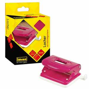 Idena Locher aus Metall pink für 20 Blatt,