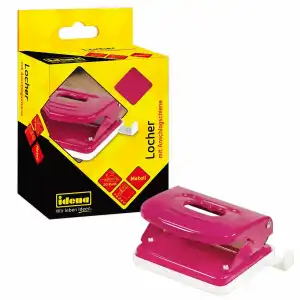Idena Locher aus Metall pink für 20 Blatt,