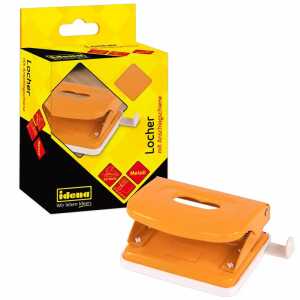 Idena Locher aus Metall orange für 20 Blatt,