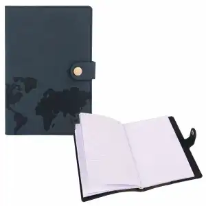 Notizbuch 135x193mm schwarz kariert FSC-Mix, 160 Seiten, 100 g,