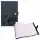 Notizbuch 135x193mm schwarz kariert FSC-Mix, 160 Seiten, 100 g,