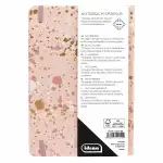 Notizbuch Sparkle rosé kariert 140 x 200 mm, 192 Seiten, 100 g,