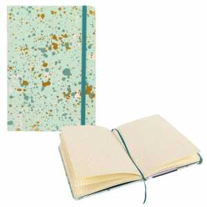 Notizbuch Sparkle mint kariert 140 x 200 mm, 192 Seiten, 100 g,