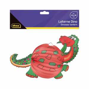 Idena Laterne Dino rot/grün 34x46cm FSC-Mix