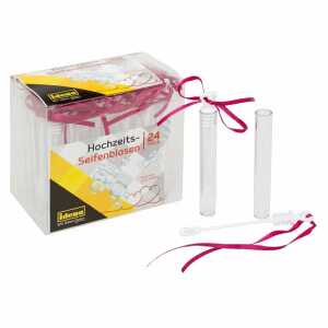 Idena Seifenblasen Stick mit Herzdeckel 4,5ml 24er