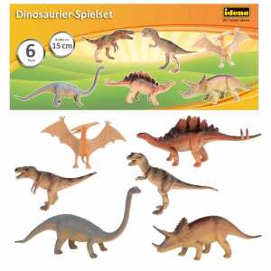 Idena Spielfiguren-Set Dinosaurier 15cm 6teilig, Dinosaurierset groß