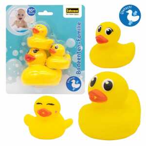 Badeenten-Familie Mutter und 2 Babys, Quietschtier, Spritztier