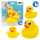 Badeenten-Familie Mutter und 2 Babys, Quietschtier, Spritztier