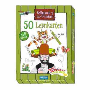 Lernkarten Petterson und Findus 50er, 12 x 16 cm,abwischbarer Stift