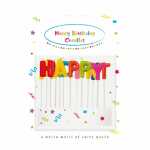 Kerzenset Happy Birthday 13er bunt 7,5cm, Procos