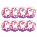 Pappteller Einhorn D23cm 8er FSC-Mix, Procos