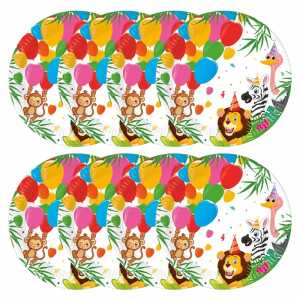 Pappteller Jungle D23cm 8er FSC-Mix, Procos