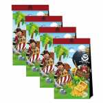 Partytüten Piraten 4er FSC-Mix, 17x30cm, Procos