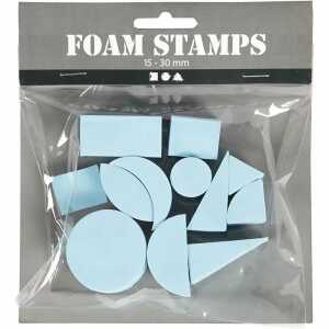 Moosgummi-Stempel 15-30mm 12er Set, 12 geometrischen Formen
