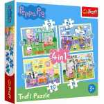 Puzzle 4 in 1 Peppa Pig TREFL 34359 12,15,20,24 Teile