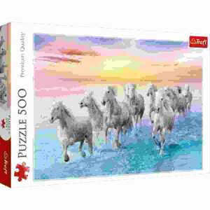 Puzzle Galoppierende weiße Pferde 500 Teile, Trefl
