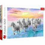 Puzzle Galoppierende weiße Pferde 500 Teile, Trefl