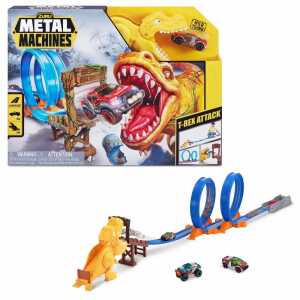 Metal Mashines T-Rex Attack, Fahrzeugkatapult mit 2 Loopings und Auto