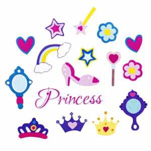 Sticker Prinzessin Moosgummi, Glorex