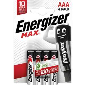 ENERGIZER Batterie Max Alkaline AAA / Micro / LR03 4 Stück